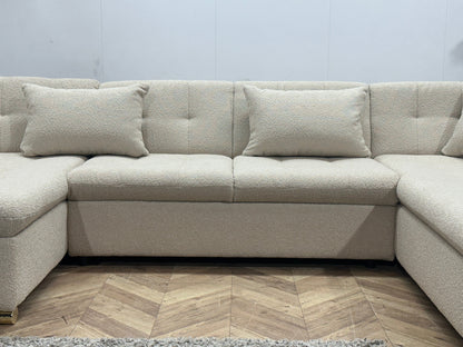 !Showroommodel! Witte/Crème Bouclé U Zetel
