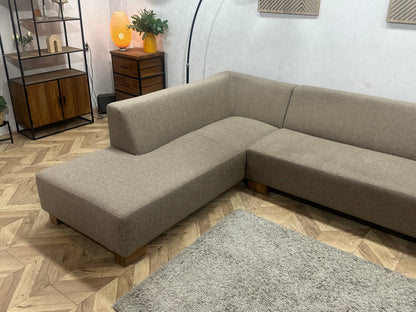 Goossens Beige Hoekzetel ~ Vaste Kussens