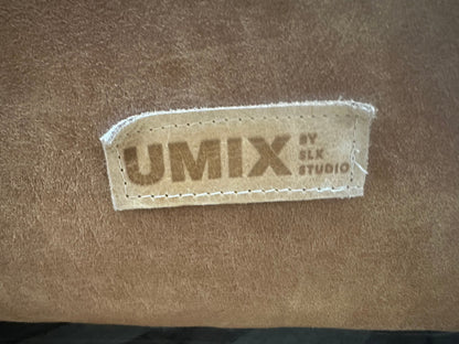 Umix Cognac Bruine Suède Stoffen Hoekzetel ~ Losse Kussens Met Afneembare Hoezen