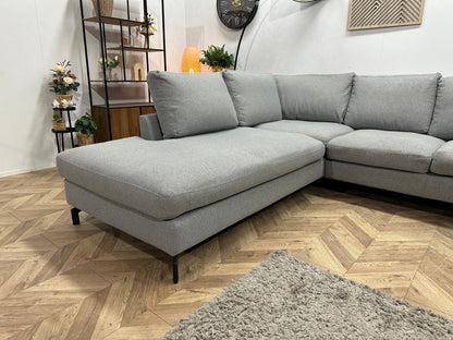 Licht Grijze U Zetel ~ Losse Rugkussens Met Afneembare Hoezen