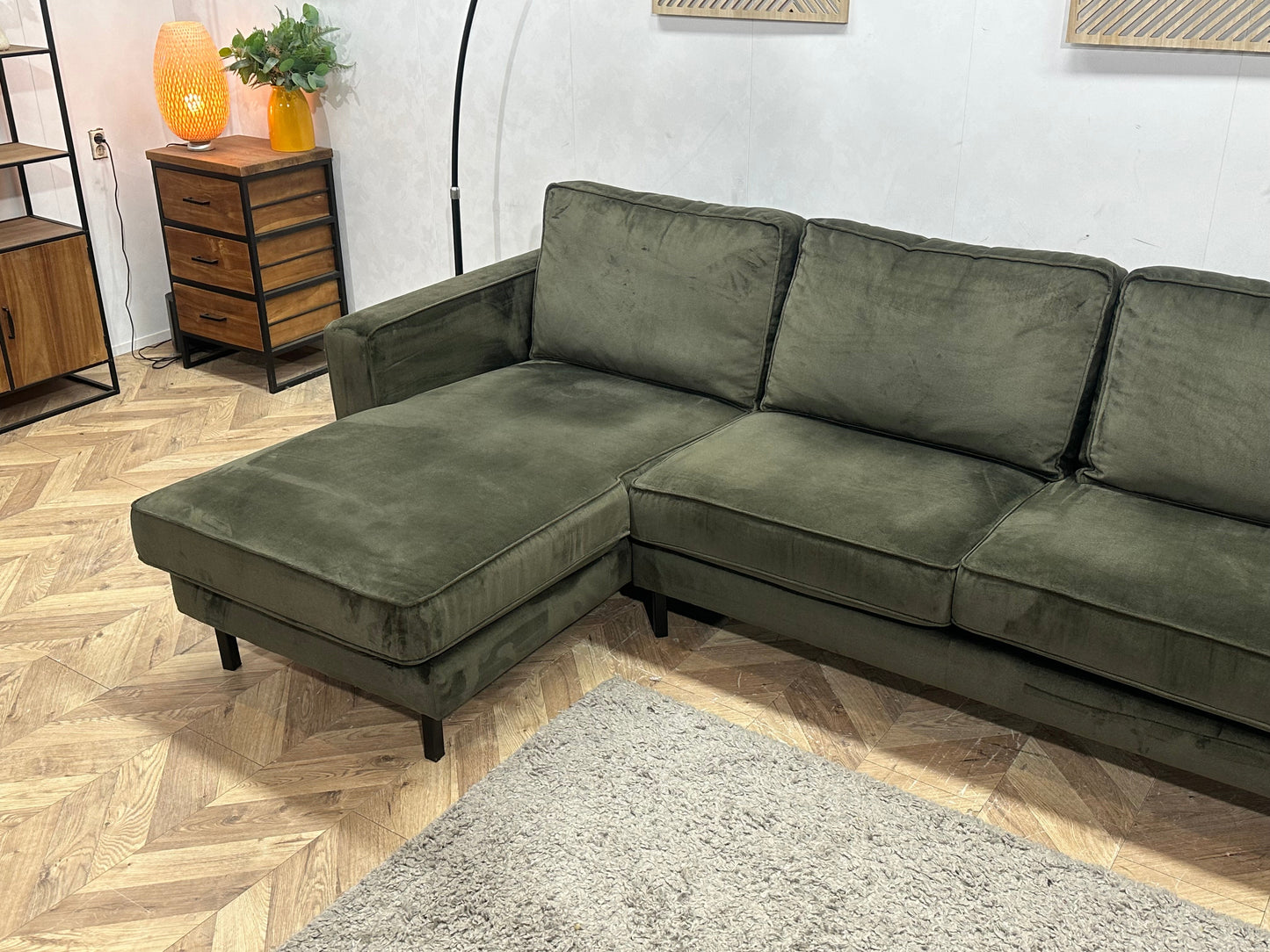 Donker Groene Velvet Hoekzetel ~ Nieuwstaat