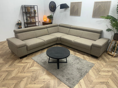 Beige Hoekzetel ~ Verstelbare Arm/Hoofdsteunen