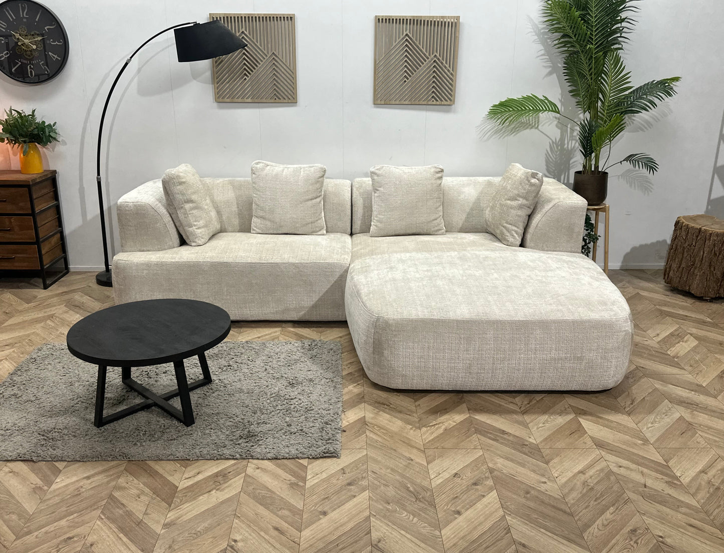 !Showroommodel! Witte Cremona Stoffen Hoekzetel