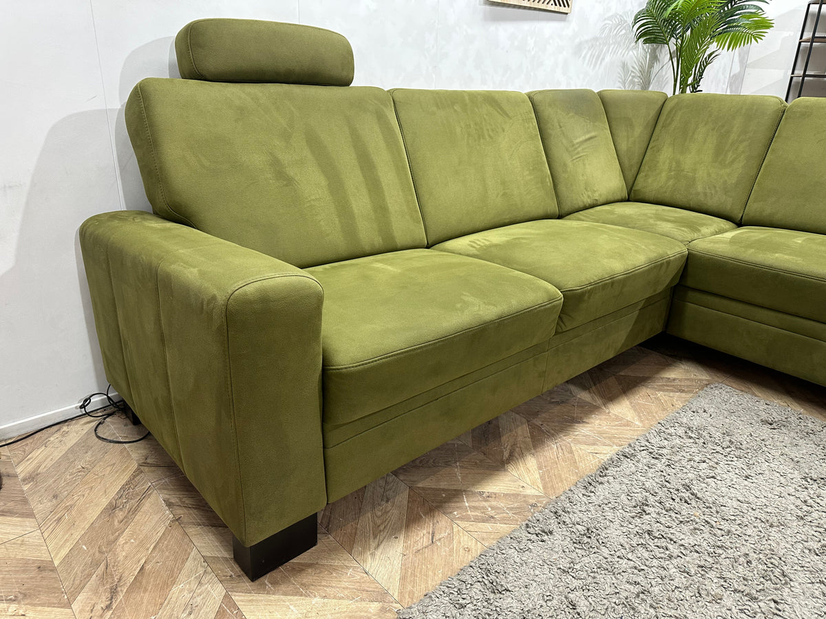 Groene Suède Stoffen Hoekzetel ~ Opbergfunctie