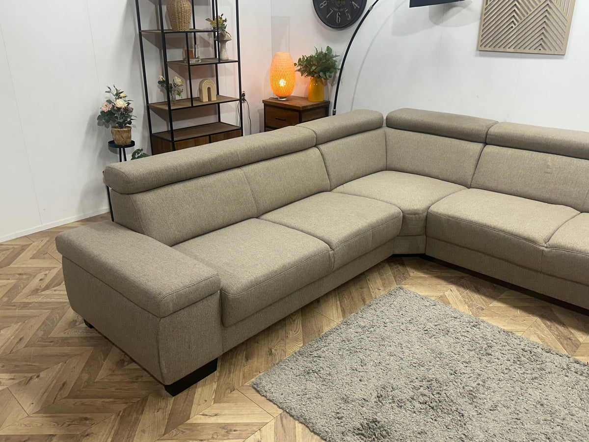 Beige Hoekzetel ~ Verstelbare Arm/Hoofdsteunen