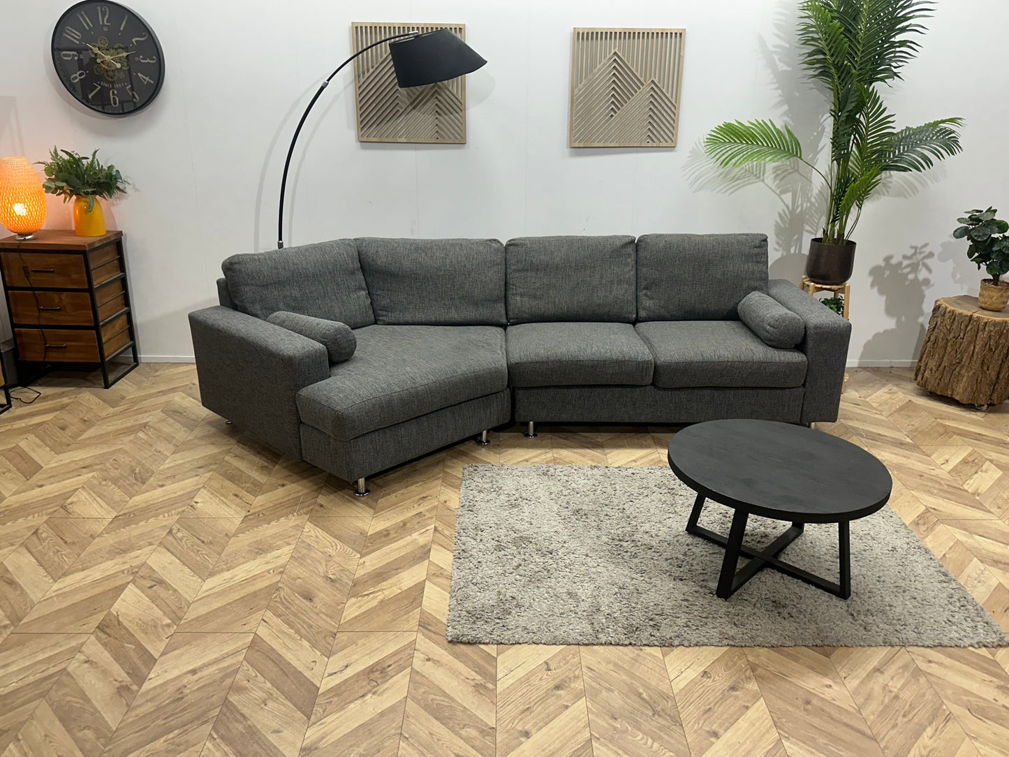 Antraciet Design Hoekzetel ~ Losse Kussens Met Afneembare Hoezen
