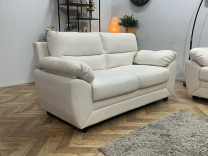 Witte Leather Look Zetels Set ~ Inruilvoordeel