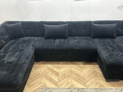 !Showroommodel! Zwarte Velvet U Zetel