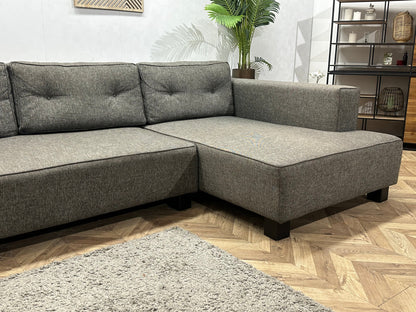 Antraciet Hoekzetel Inc Hocker ~ Losse Rugkussens Met Afneembare Hoezen