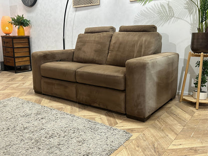 Bruine Velvet 2.5-Zits Zetel ~ Relaxfunctie