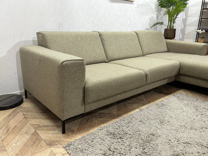 Beige Hoekzetel ~ Vaste Kussens