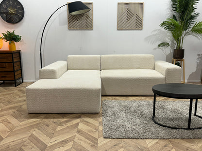 !Showroommodel! Witte Bouclé Hoekzetel
