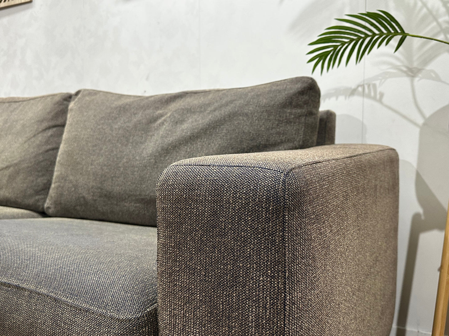 Grijze/Bruine 2.5-Zits Zetel Inc Fauteuils ~ Losse Kussens Met Afneembare Hoezen