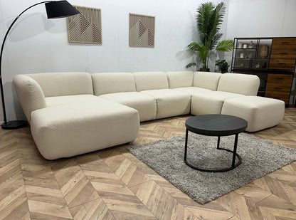 !Showroommodel! Witte Bouclé U Zetel