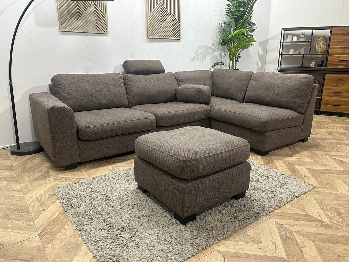 Taupe Hoekzetel ~ Losse Kussens Met Afneembare Hoezen