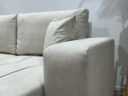 !Showroommodel! Witte Velvet Hoekzetel