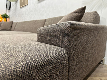 IN.HOUSE Bruine Stoffen U Zetel ~ Vaste Kussens