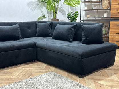 !Showroommodel! Zwarte Velvet U Zetel