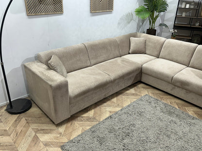 !Showroommodel! Crème/Beige Velvet Hoekzetel