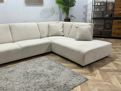 !Showroommodel! Crème Suède Stoffen Hoekzetel