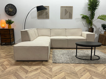 !Showroommodel! Crème Suède Stoffen Hoekzetel