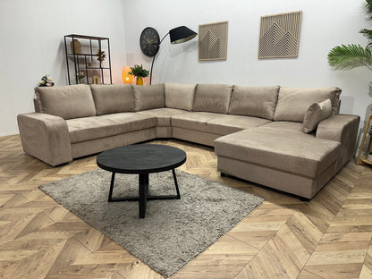 !Showroommodel! Beige Velvet U Zetel
