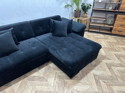 !Showroommodel! Zwarte Velvet U Zetel
