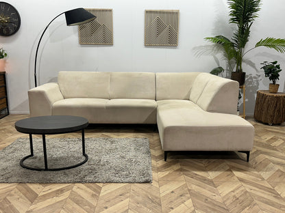 !Showroommodel! Crème Suède Stoffen Hoekzetel