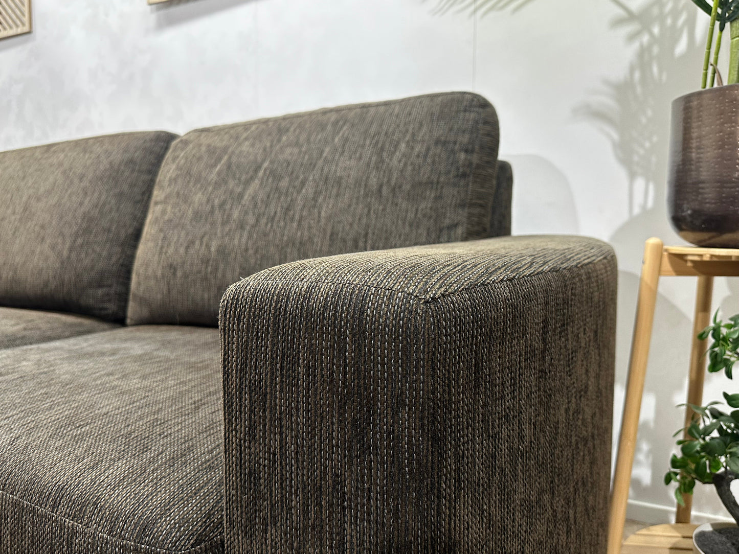 Bruine Hoekzetel ~ Losse Rugkussens Met Afneembare Hoezen