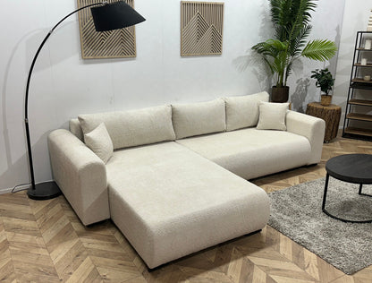 !Showroommodel! Witte Bouclé Hoekzetel