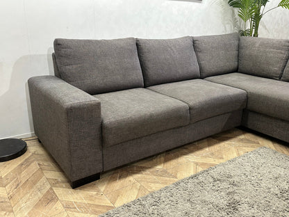 Grijze Hoekzetel Inc Hocker ~ Losse Rugkussens Met Afneembare Hoezen