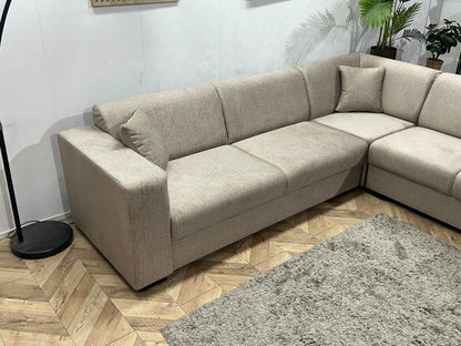 !Showroommodel! Beige Velvet Hoekzetel