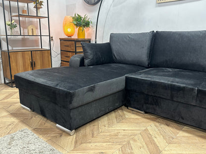 !Showroommodel! Zwarte Velvet U Zetel