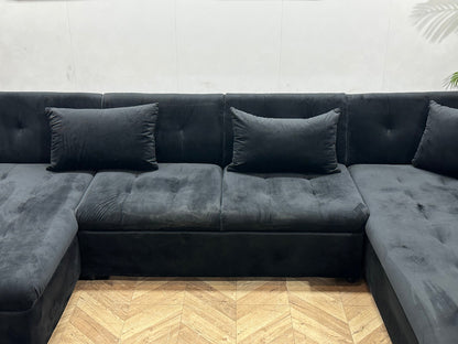 !Showroommodel! Zwarte Velvet U Zetel