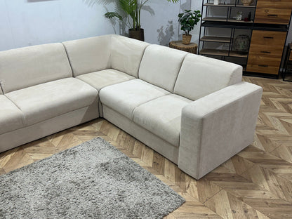 !Showroommodel! Crème Suède Stoffen Hoekzetel