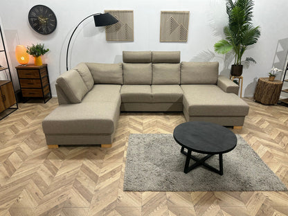 Beige U Zetel ~ Losse Rugkussens Met Afneembare Hoezen