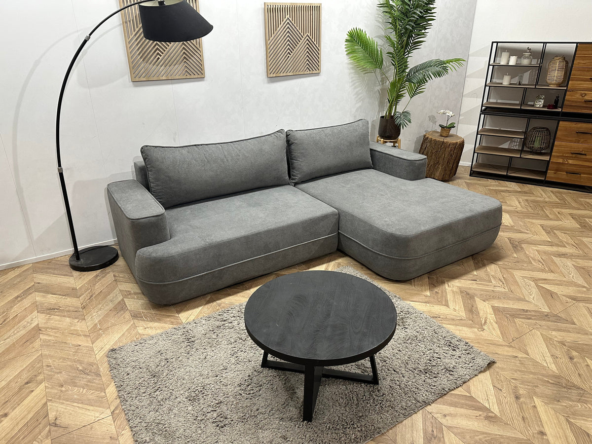 !Showroommodel! Grijze Velvet Hoekzetel