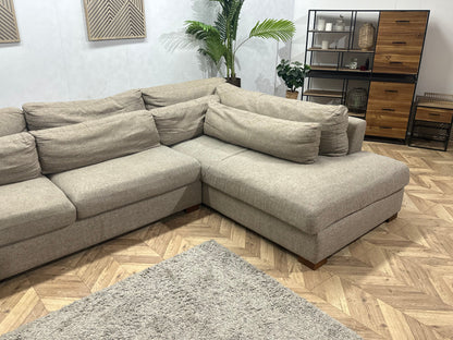 Beige Hoekzetel ~ Losse Kussens Met Afneembare Hoezen