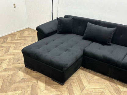 !Showroommodel! Zwarte Velvet U Zetel