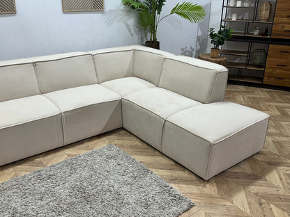 !Showroommodel! Crème Suède Stoffen Hoekzetel