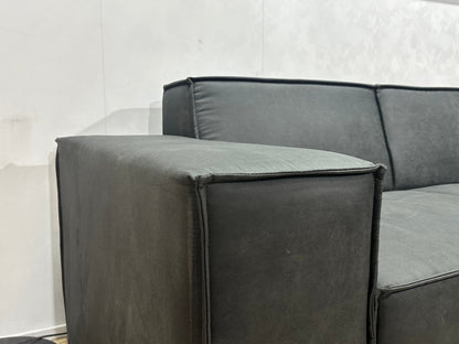 !Showroommodel! Antraciet Leather Look Hoekzetel