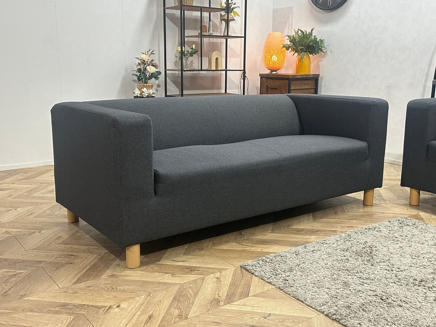 Antraciet Zetels Set ~ Vaste Kussens