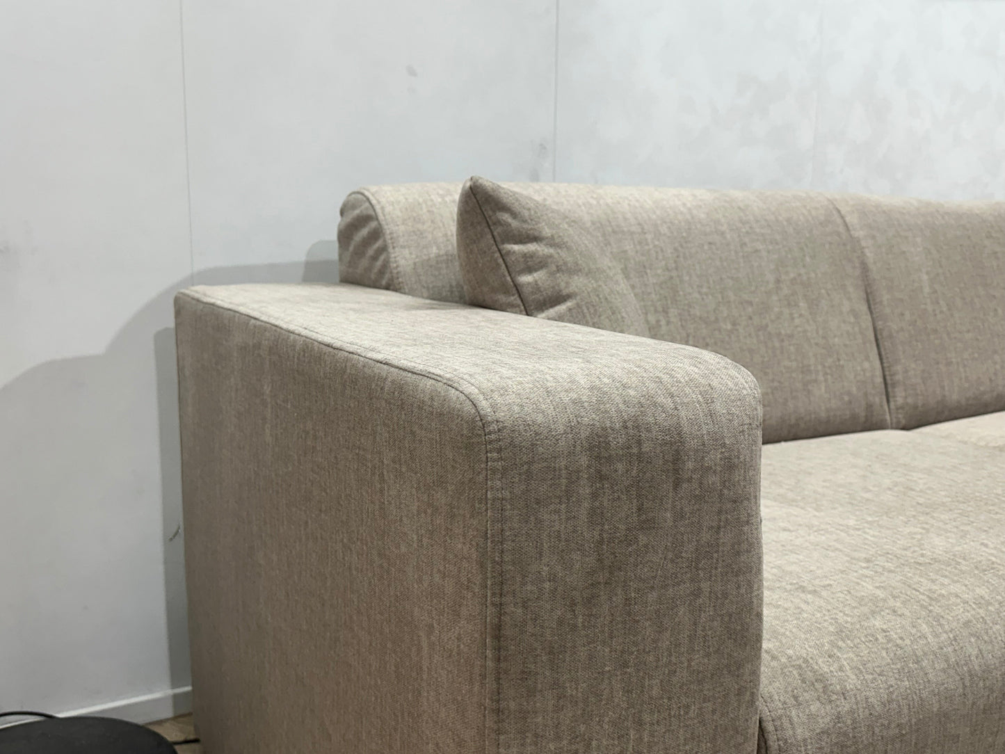 !Showroommodel! Beige Velvet Hoekzetel