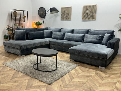 Blauwe Croco Stoffen U Zetel ~ Losse Kussens Met Afneembare Hoezen