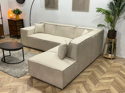 !Showroommodel! Crème Suède Stoffen Hoekzetel