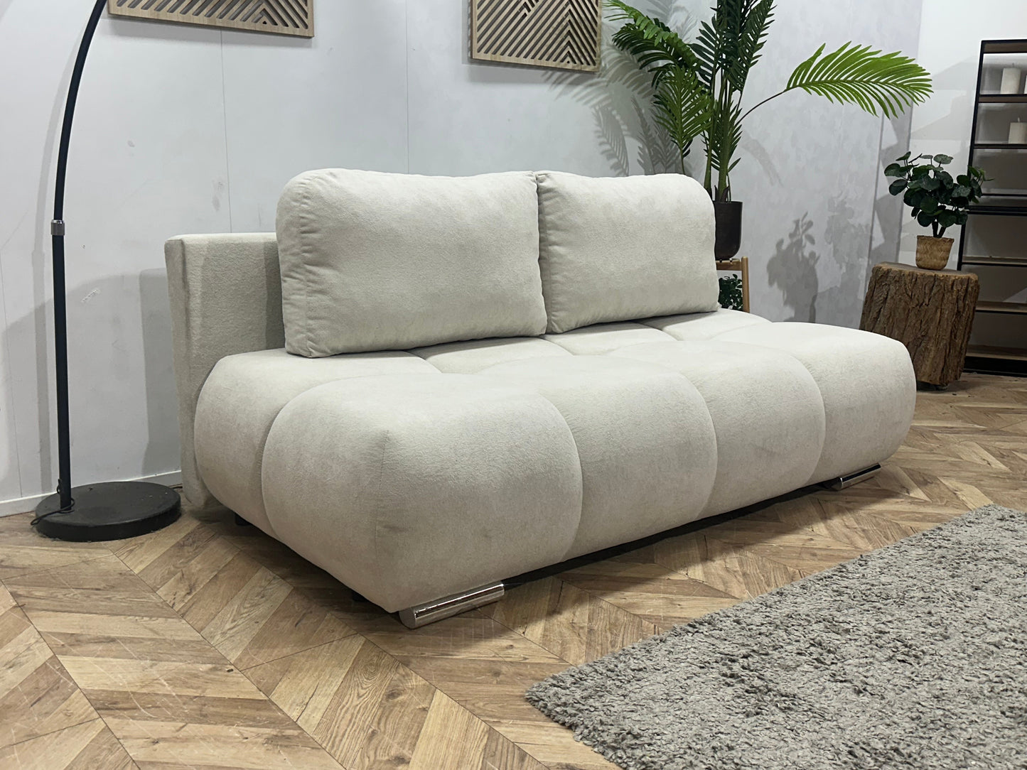 !Showroommodel! Witte Velvet 2.5-Zits Zetel