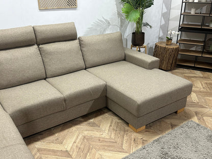 Beige U Zetel ~ Losse Rugkussens Met Afneembare Hoezen
