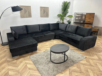 !Showroommodel! Zwarte Velvet U Zetel