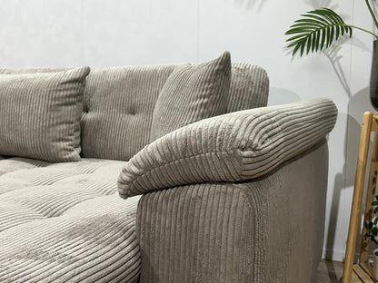!Showroommodel! Licht Bruine Ribstof U Zetel
