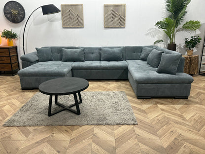 !Showroommodel! Grijze Ribstof U Zetel
